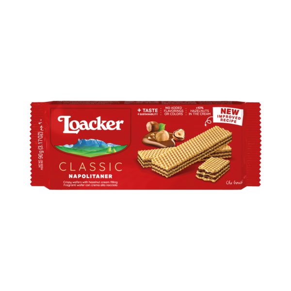 Loacker Classic Napolitaner, Waffeln, 90 Gramm Packung